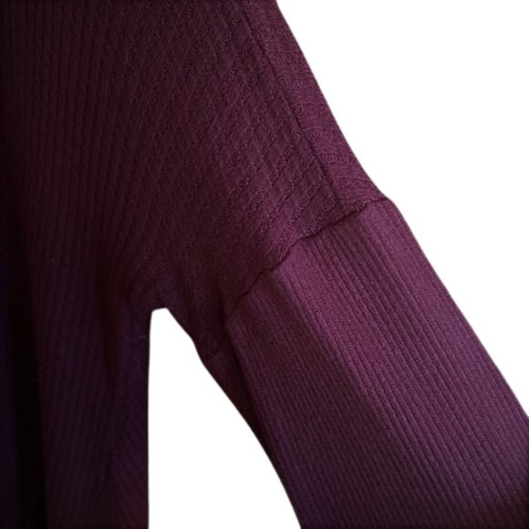 Velvet by Graham & Spencer cozy comfy waffle ribbed long sleeve top tee - Picture 6 of 12
